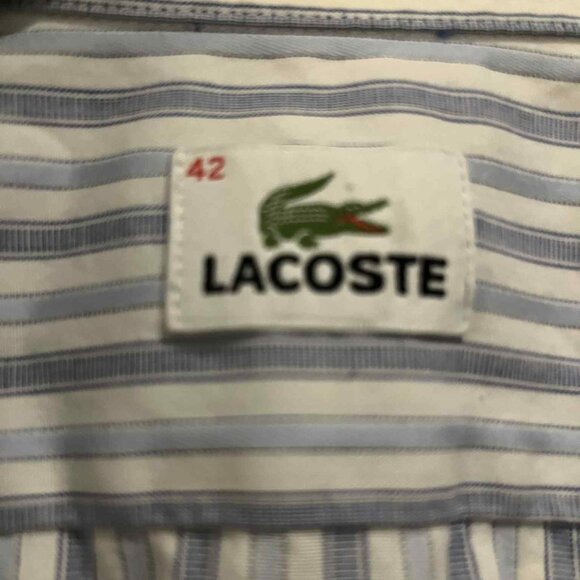 Lacoste - Stripe collared shirt - Size 42 - Picture 3 of 6